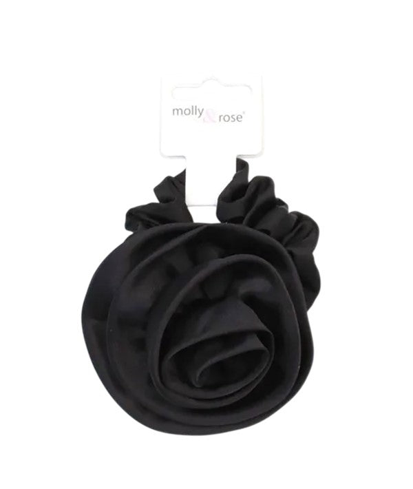 SMALL SATIN SCRUNCHIE WITH LAYERED ROSE MOTIF 9711 Color Assorted Kids Hair Accessories Asetena Pa