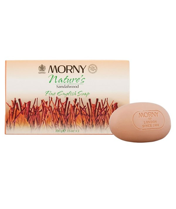 MORNY NATURES SANDALWOOD FINE ENGLISH SOAP 3x100 g Body Care Asetena Pa