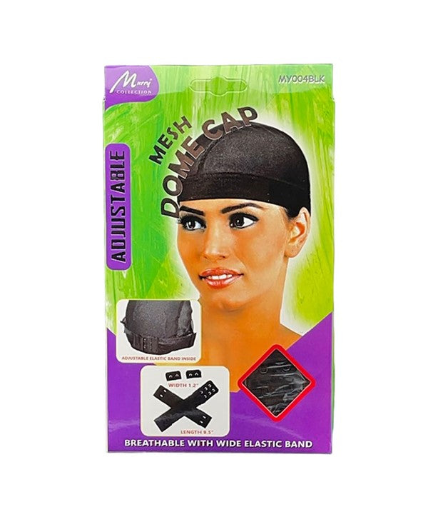 MURRY COLLECTION ADJUSTABLE MESH DOME CAP MY004BLK Durags and Caps Asetena Pa