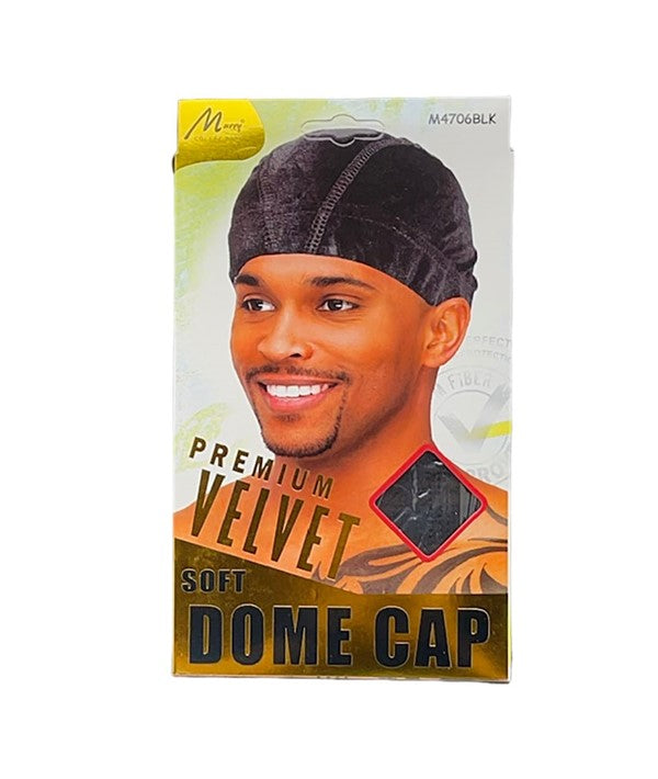 MURRY COLLECTION PREMIUM VELVET SOFT DOME CAP M4706BLK Durags and Caps Asetena Pa