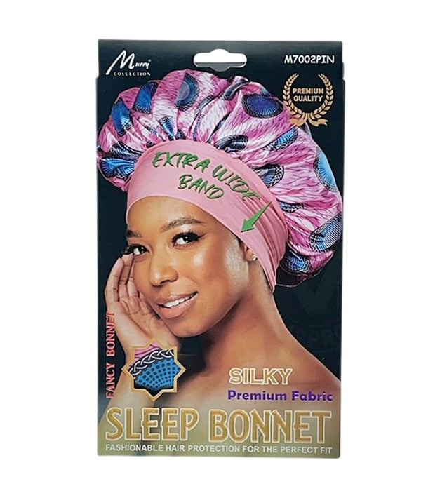SILKY SLEEP EXTRA WIDE BAND BONNET M7002PIN Durags and Caps Asetena Pa