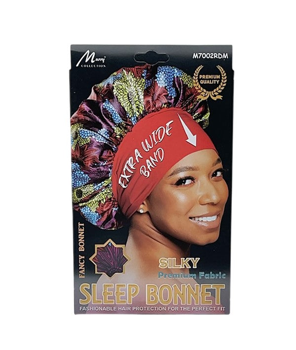 SILKY SLEEP EXTRA WIDE BAND BONNET M7002RDM Durags and Caps Asetena Pa