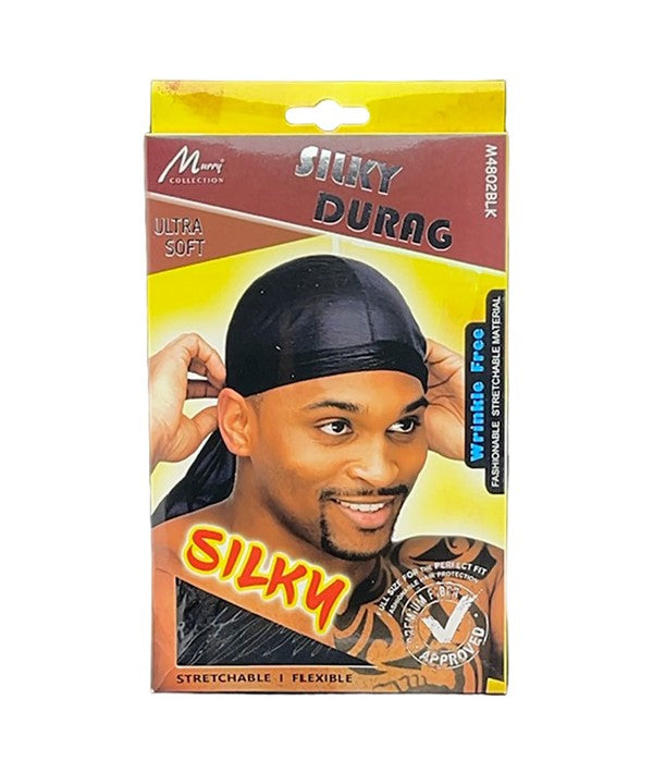 MURRY COLLECTION SILKY SATIN ULTRA SOFT DURAG Color M4802BLK Durags and Caps Asetena Pa
