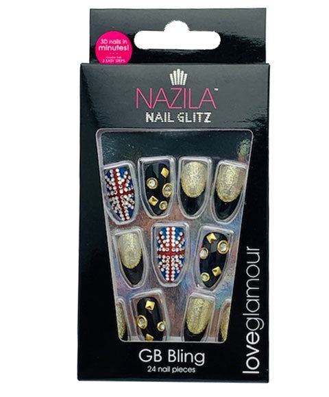 NAIL GLITZ LOVE GLAMOUR GB BLING 24 Nails Nails Asetena Pa