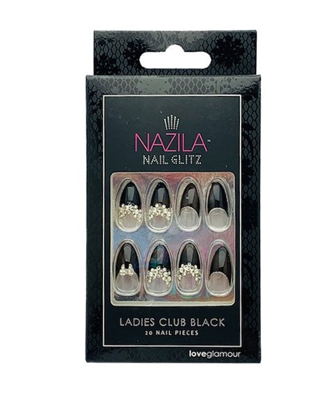 NAIL GLITZ LOVE GLAMOUR LADIES CLUB BLACK 20 Nails Nails Asetena Pa