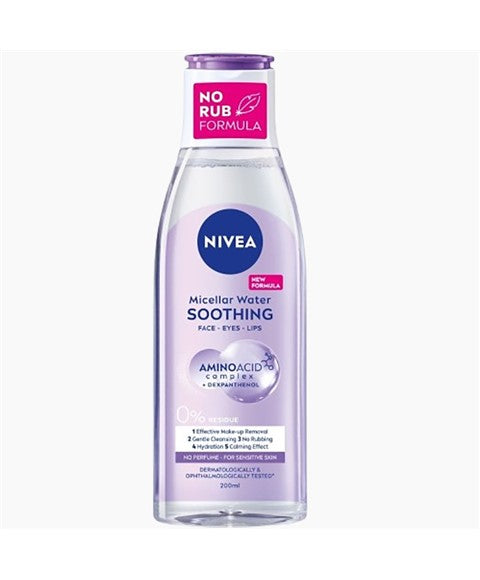 NIVEA MICELLAR SOOTHING CLEANSING WATER 200 ml Skin Wash Asetena Pa