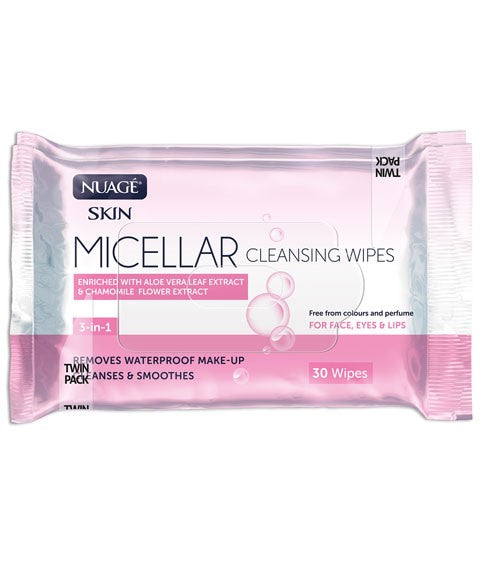 NUAGE 3 IN 1 MICELLAR CLEANSING WIPES 25 Wipes (Twin Pack) Skin Wash Asetena Pa