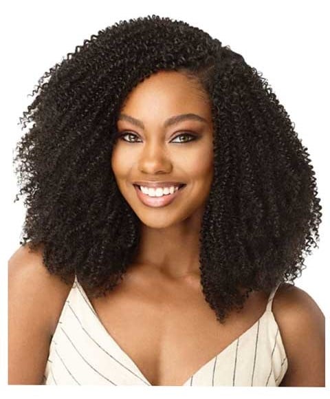 BIG BEAUTIFUL HAIR 4C COILY FRO CLIP IN 9 Pcs Color Jet Black Tape In and Clip On Hair Extensions Asetena Pa