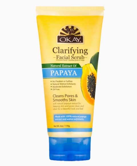 OKAY PURE NATURALS CLARIFYING PAPAYA FACIAL SCRUB 170 g Skin Wash Asetena Pa