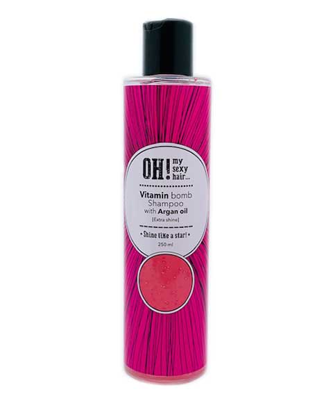 VITAMIN BOMB SHAMPOO WITH ARGAN OIL 250 ml Shampoo Asetena Pa