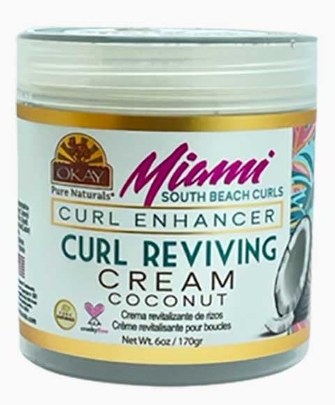 OKAY MIAMI CURL ENHANCER COCONUT CURL REVIVING CREAM 170 g Hair Styling Asetena Pa
