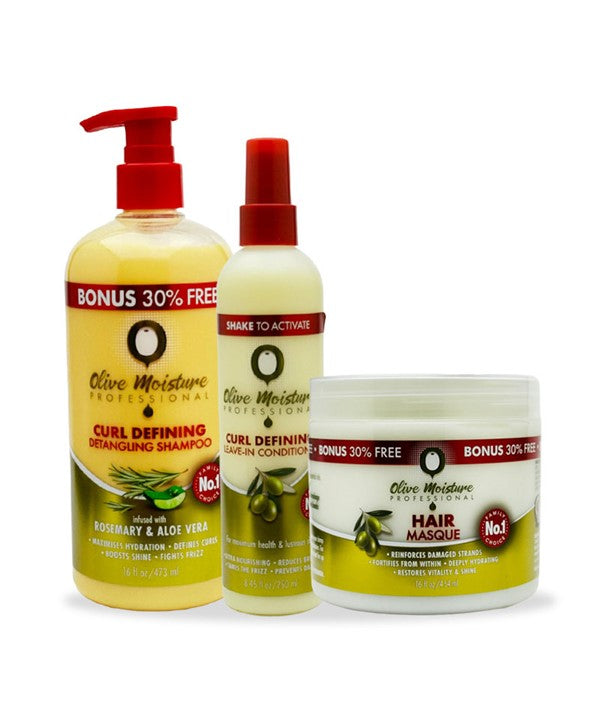 OLIVE MOISTURE CURL DEFINING BUNDLE Shampoo Asetena Pa