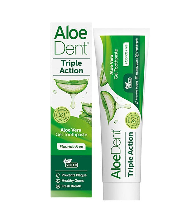 ALOEDENT TRIPLE ACTION FLUORIDE FREE TOOTHPASTE 100 ml Dental Care Asetena Pa