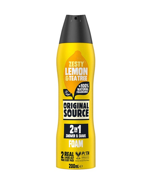 ZESTY LEMON AND TEA TREE 2 IN 1 SHOWER AND SHAVE FOAM 200 ml Shaving Asetena Pa