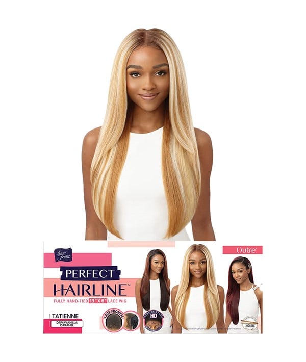 PERFECT HAIRLINE TATIENNE SYNTHETIC LACE FRONT WIG 26'' Color 1B Synthetic Hair Wigs Asetena Pa