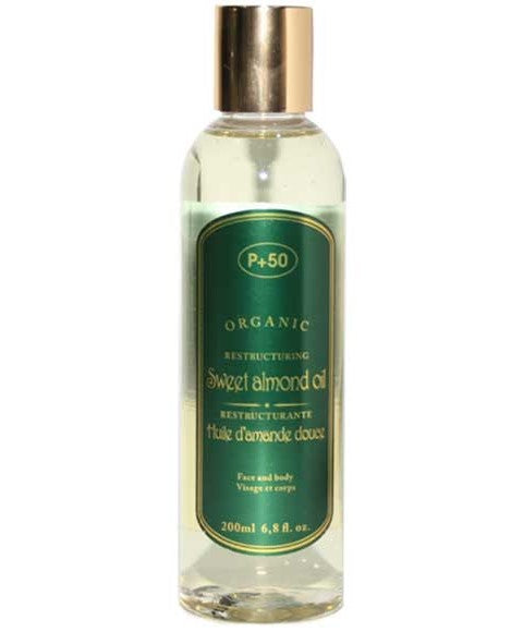 P 50 ORGANIC RESTRUCTURING SWEET ALMOND OIL 200 ml Skin Moisturizing Asetena Pa