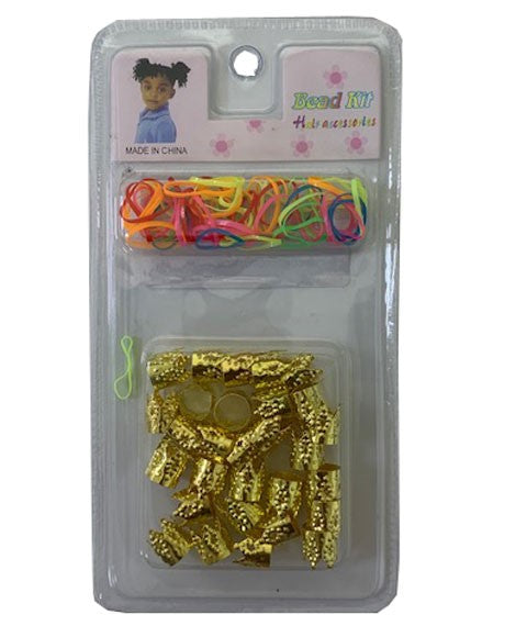 BEAD KIT HAIR ACCESSORIES CROWN BEADS BD004C Color Gold Kids Hair Accessories Asetena Pa