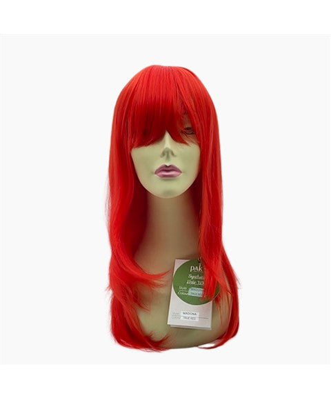 PAKS SYN MADONNA WIG TRUE RED Synthetic Hair Wigs Asetena Pa