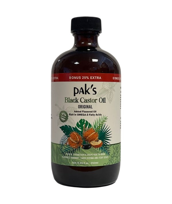 PAKS ORIGINAL BLACK CASTOR OIL 250 ml Sprays, Serums and Oils Asetena Pa