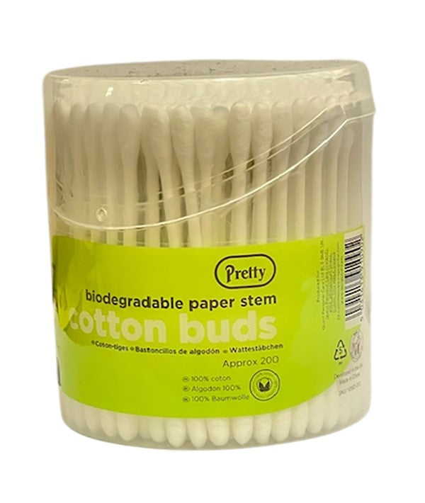 PRETTY BIODEGRADABLE PAPER STEM COTTON BUDS Personal Care Asetena Pa