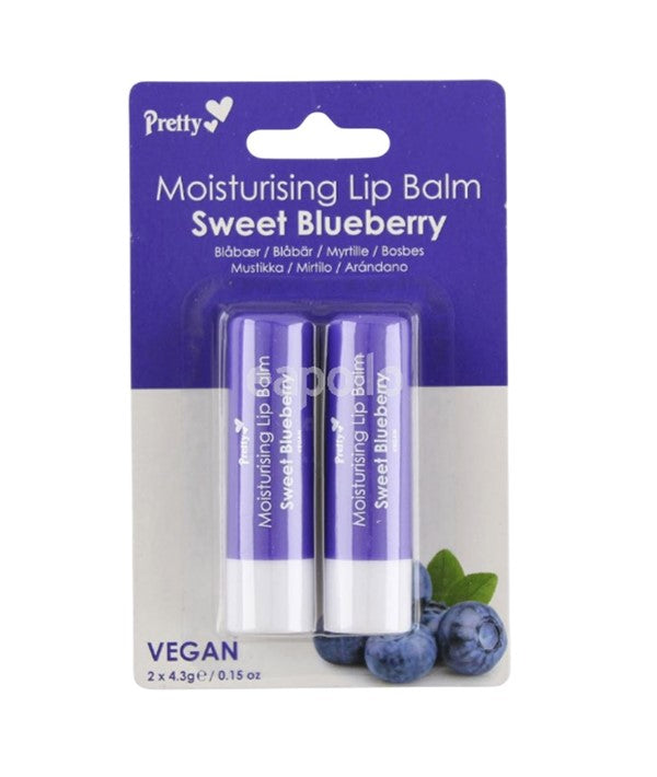 PRETTY MOISTURISING SWEET BLURBERRY TWIN PACK LIP BALM 2x 4.3g Lips Asetena Pa