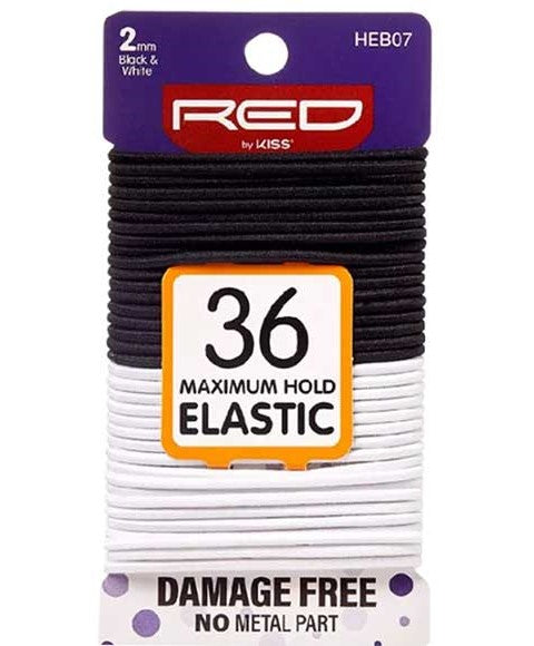 BLACK AND WHITE 36 MAXIMUM HOLD ELASTIC HEB07 2 mm Kids Hair Accessories Asetena Pa