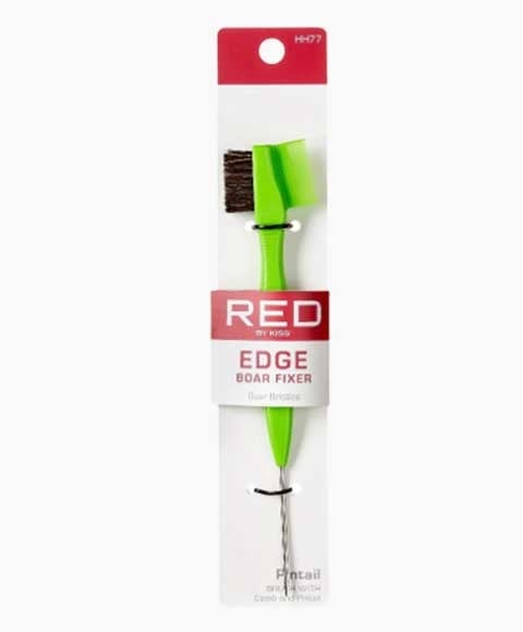 RED BY KISS EDGE BOAR FIXER PINTAIL BRUSH COMB HH77 Hair Brushes and Combs Asetena Pa