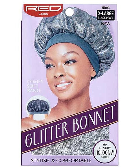 GLITTER BONNET HQ03 BLACK PEARL X Large Durags and Caps Asetena Pa