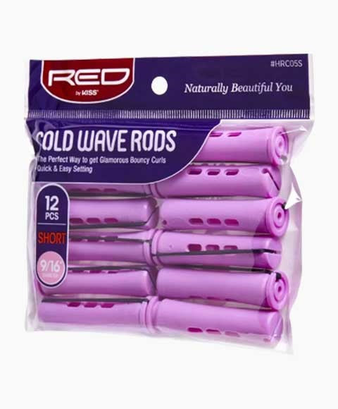 RED BY KISS COLD WAVE RODS HRC05S Short (12 Pcs) Color Purple 9/16 Diameter Kids Hair Accessories Asetena Pa