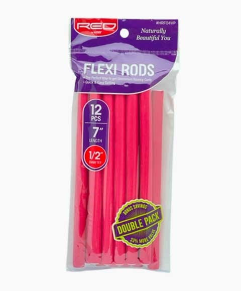 RED BY KISS FLEXI RODS HRF04VP 7'' Length (12 Pcs) Color Pink 1/2 Diameter Kids Hair Accessories Asetena Pa