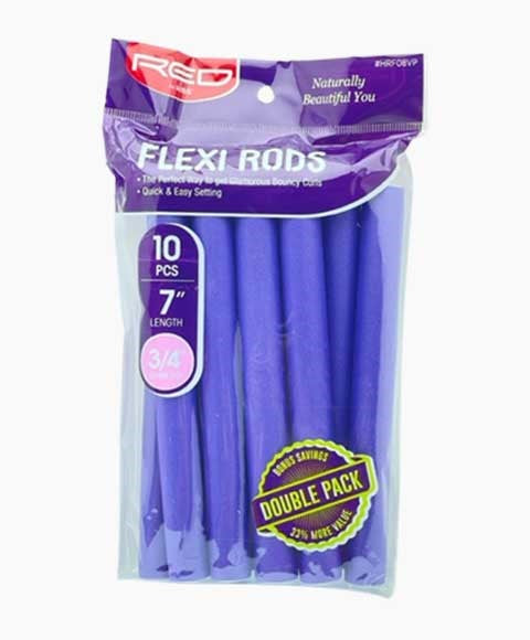 RED BY KISS FLEXI RODS HRF08VP 7'' Length (10 Pcs) Color Purple 3/4 Diameter Kids Hair Accessories Asetena Pa