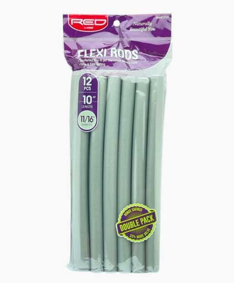 RED BY KISS FLEXI RODS HRF17VP 10'' Length (12 Pcs) Color Grey 11/16 Diameter Hair Accessories Asetena Pa