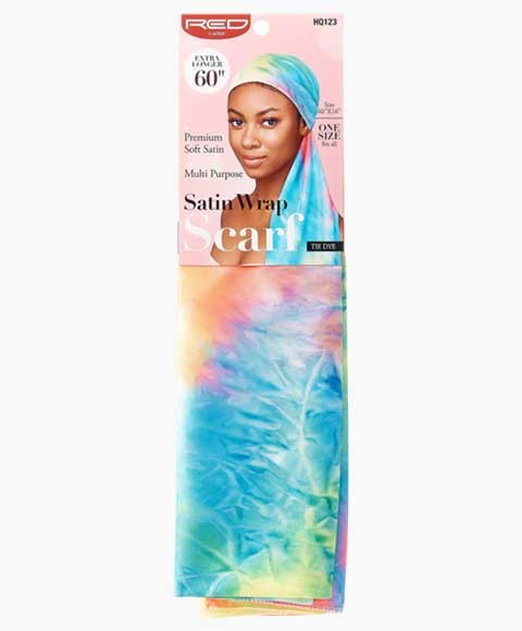 SATIN WRAP MULTI PURPOSE SCARF TIE DYE HQ123 One Size Durags and Caps Asetena Pa