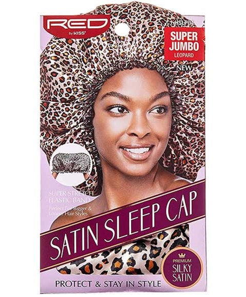 SATIN SLEEP CAP LEOPARD HSLP04 Super Jumbo Durags and Caps Asetena Pa