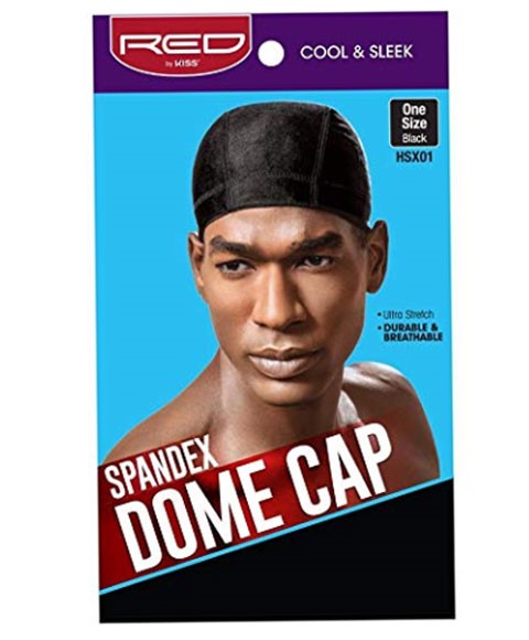 RED BY KISS COOL AND SLEEK SPANDEX DOME CAP HSX01 One Size Color Black Durags and Caps Asetena Pa