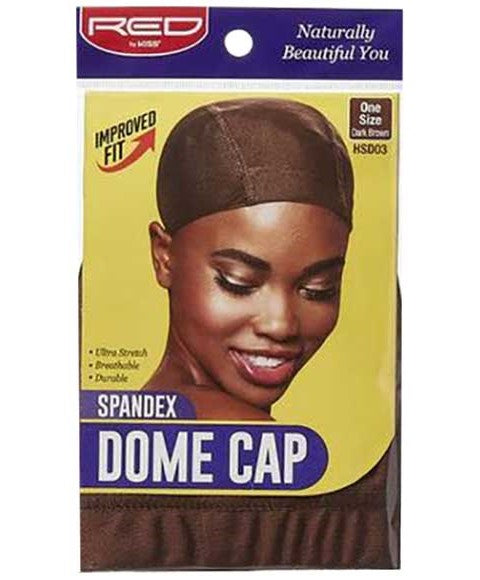 SPANDEX DOME CAP DARK BROWN HSD03 One Size Extensions Accessories Asetena Pa