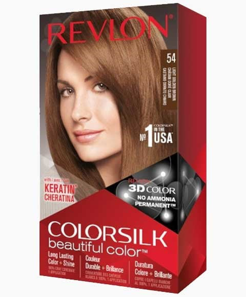 COLORSILK BEAUTIFUL COLOR PERMANENT HAIR COLOR 54 LIGHT GOLDEN BROWN Hair Color Asetena Pa