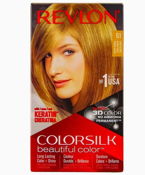 COLORSILK BEAUTIFUL COLOR PERMANENT HAIR COLOR 61 DARK BLONDE Hair Color Asetena Pa
