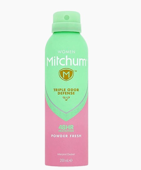 MITCHUM TRIPLE ODOR DEFENSE POWDER FRESH DEODORANT SPRAY 200 ml Body Care Asetena Pa