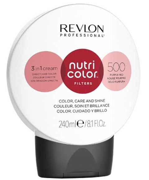 NUTRI COLOR 3 IN 1 CREAM 500 PURPLE RED 240 ml Hair Color Asetena Pa
