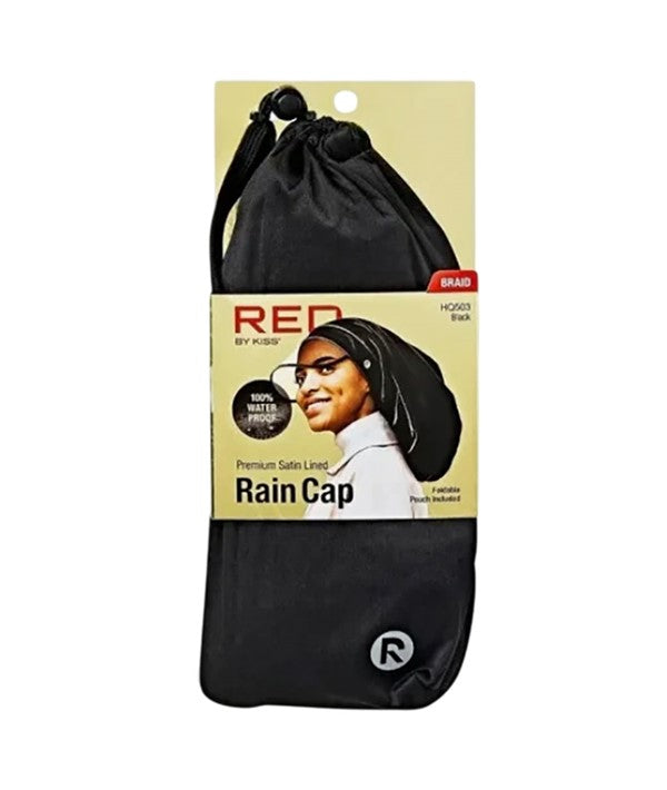 PREMIUM SATIN LINED BRAID RAIN CAP HQ503 BLACK Durags and Caps Asetena Pa