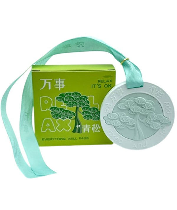 RELAX ITS OK GREEN PINE CAR AIR FRESHENERS HANGING TABLETS Air Freshener Asetena Pa