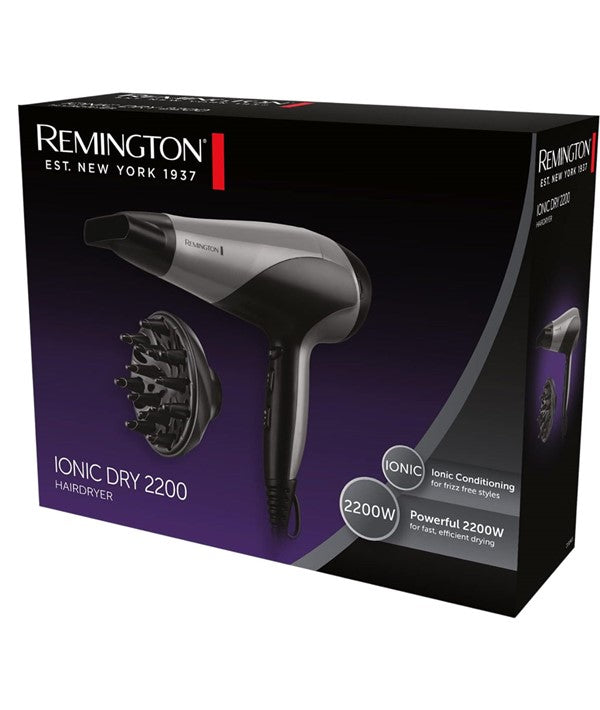 IONIC DRY 2200W HAIR DRYER BLACK AND SILVER D3190S Hair Dryers Asetena Pa