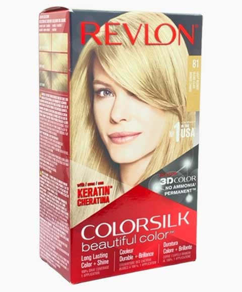 COLORSILK BEAUTIFUL COLOR PERMANENT HAIR COLOR 81 LIGHT BLONDE Hair Color Asetena Pa