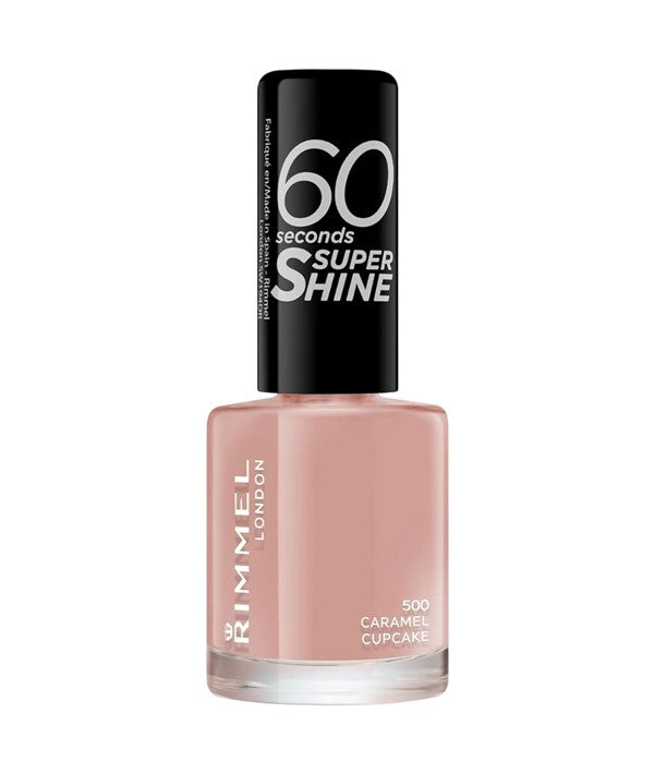 RIMMEL 60 SECONDS SUPER SHINE NAIL POLISH 500 CARAMEL CUPCAKE 8 ml Nails Asetena Pa