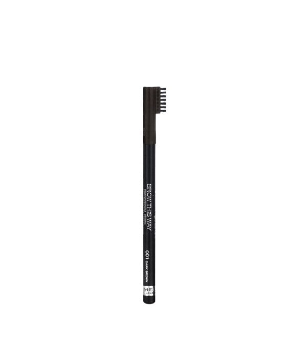 RIMMEL BROW THIS WAY PROFESSIONAL EYE BROW PENCIL 1.4 g Color 001 Dark Brown Eye Makeup Asetena Pa