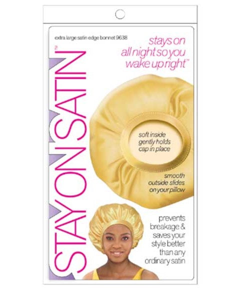 STAY ON SATIN EDGE BONNET 9638AST Durags and Caps Asetena Pa