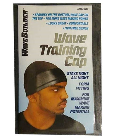 WAVE BUILDER WAVE TRAINING CAP STYLE 685 Color Black Extensions Accessories Asetena Pa