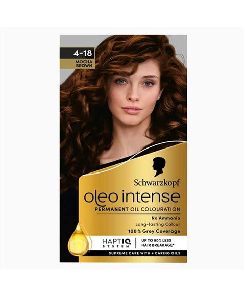OLEO INTENSE PERMANENT OIL COLOURATION 4 18 MOCHA BROWN Hair Color Asetena Pa