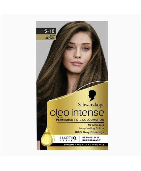 OLEO INTENSE PERMANENT OIL COLOURATION 5 10 LIGHT BROWN Hair Color Asetena Pa